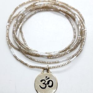 51 inch stretch wrap seed bead bracelet